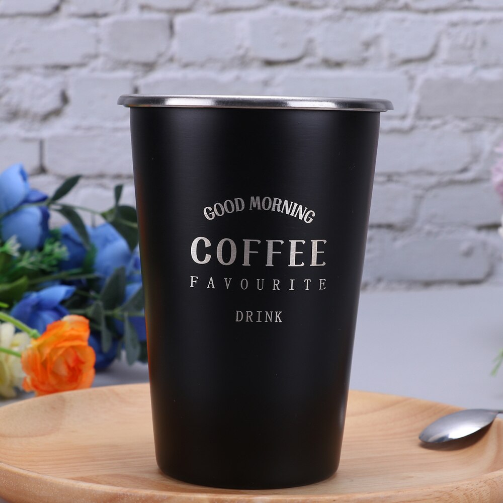 1 pc decoratieve 500ml- kops bierpul voor cocktails, koffie, melk, feestje: Zwart 4