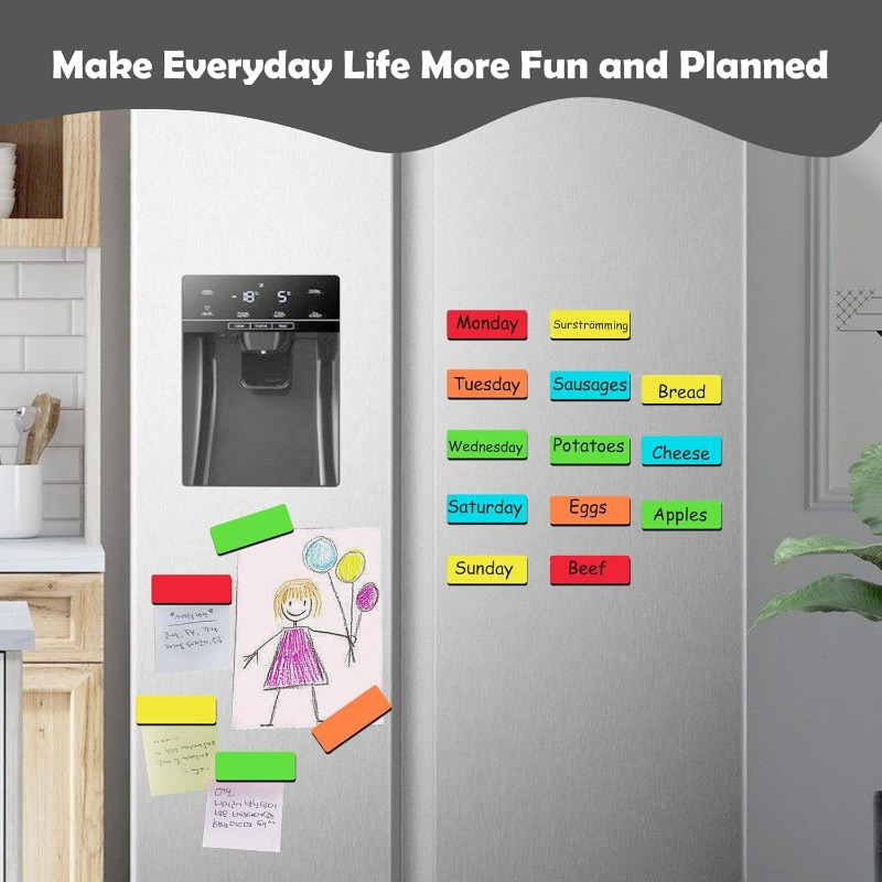 Magnetic Label Stickers Reusable Home Fridge Sticker Dry Erase Magnet Labels Office School Whiteboard Display Stickers