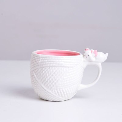 Coffee Mug Ceramic Cat Paw Ceramic Drinking Cup with Lid Milk Mugs Breakfast Oatmeal Cup Cartoon C Cup Caneca: H