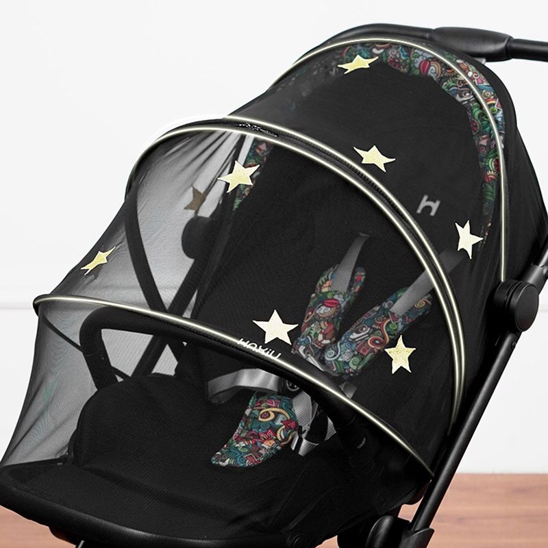 Embroidery Mosquito Net With Zipper Rod For Stroller Cradle Bed Crib Baby Accessories Universal Yoyo Cybex Quintus Trolley