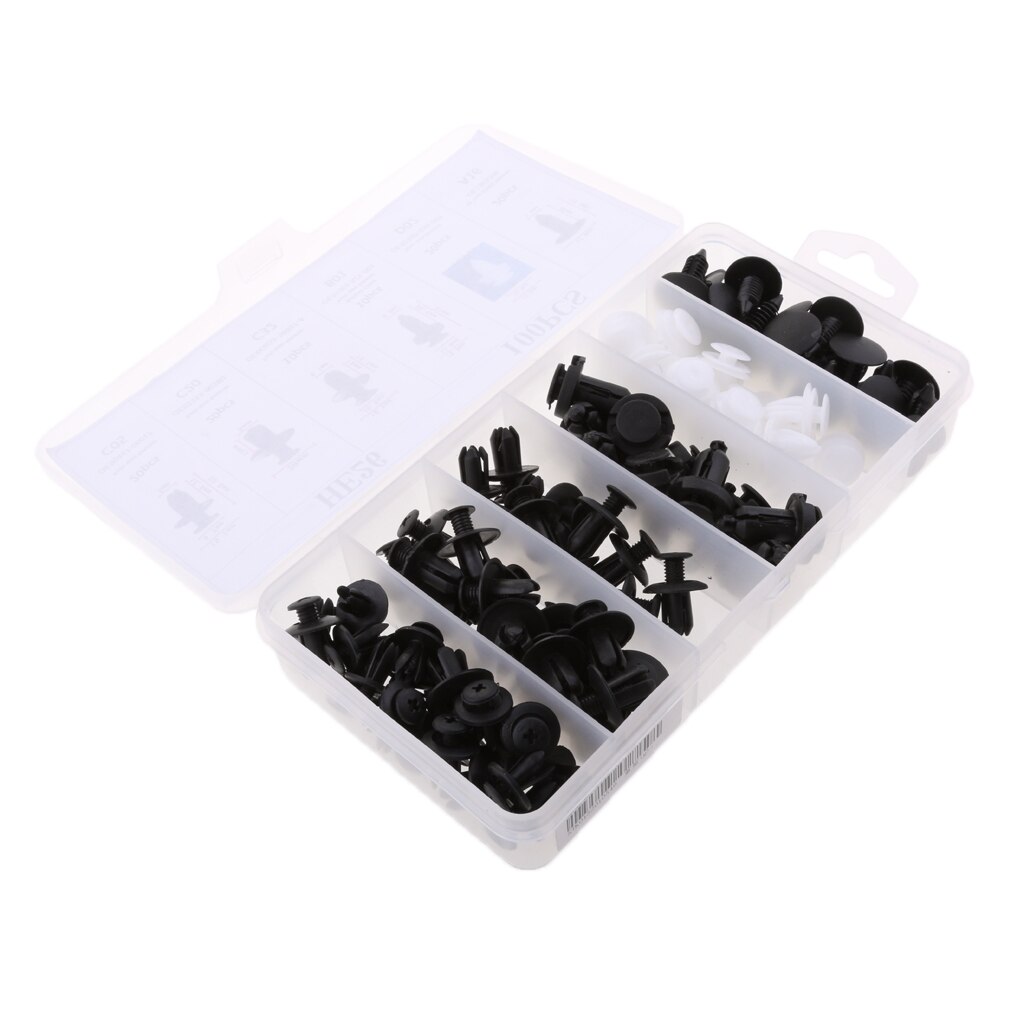 100x Car Push Retainer Pin Rivet Fasteners Kit Trim Panel Clip Moulding Assortments For GM Ford Chevy Toyota Honda Chrysler