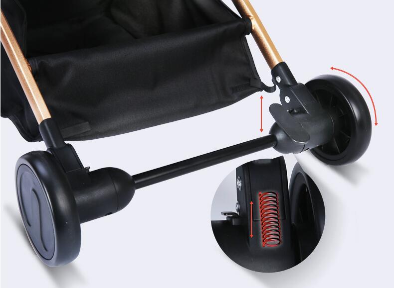 Mini poussette portable pour bébé, ultra légère, inclinable et pliable