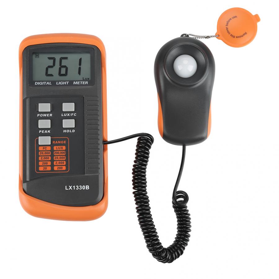 LX1330B Digital Luxmeter LCD Display Light Meter 0-200,000 Testing Illuminometer