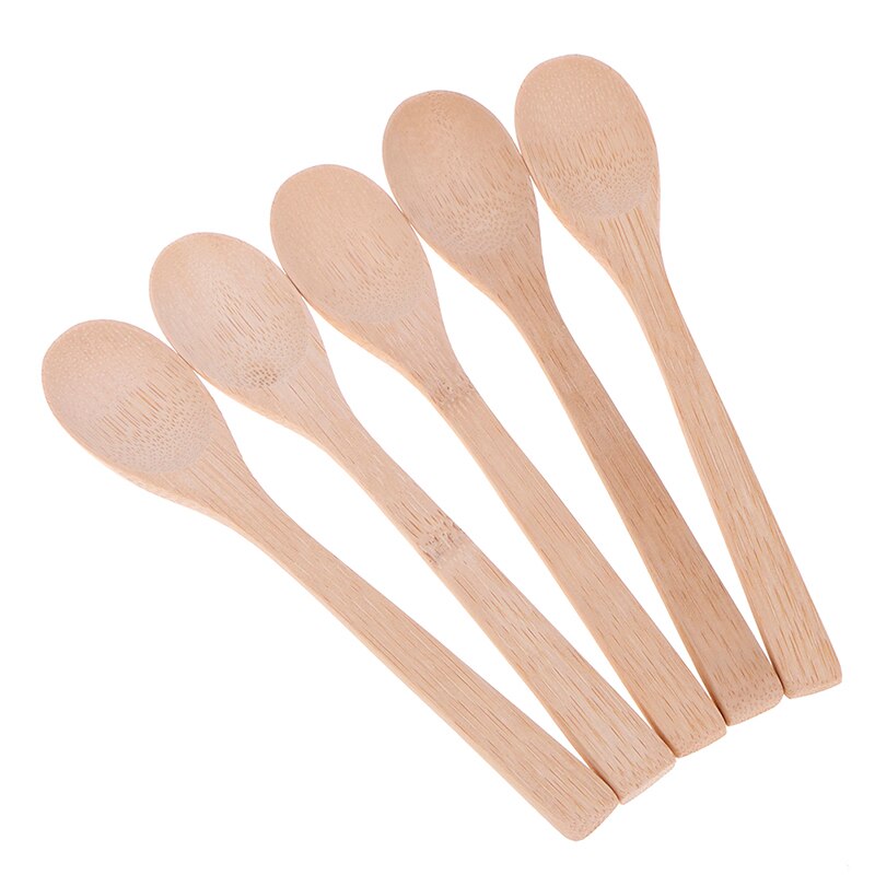 5 Stks/partij Bamboe Jam Lepel Ecofriendly Servies Bamboe Scoop Koffie Honing Thee Stirrer Baby Honing