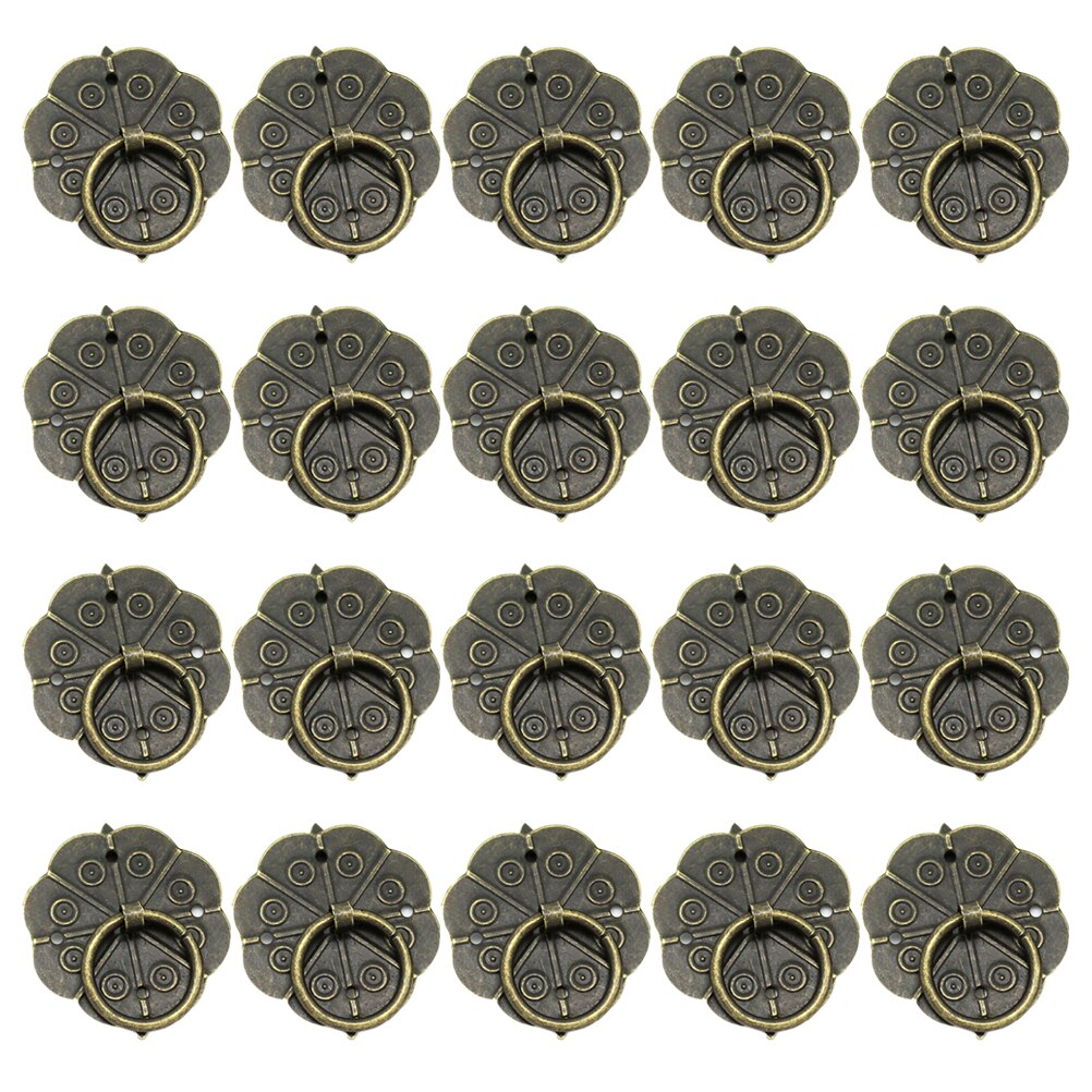 40 sztuk retro uchwyty robić szuflad okucia meblowe klasyczny gałki robić komody (brąz)