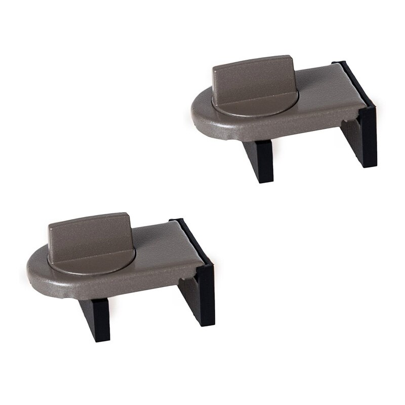 Verstelbare Schuiven Sash Stopper Kast Veiligheid Sloten Bandjes Anti-Dief Raam Schuifdeur Baby Kids Kind Veiligheid Deurslot: 2pc Brown