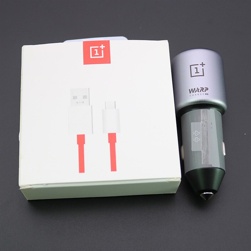 Original OnePlus Kette Ladegerät 30W Auto Ladegerät Eingang 12V 24V 4,5 A Ausgang 5V 6A Max für OnePlus 7 /7 Profi/ 7T /7T Profi: Add rot kabel box