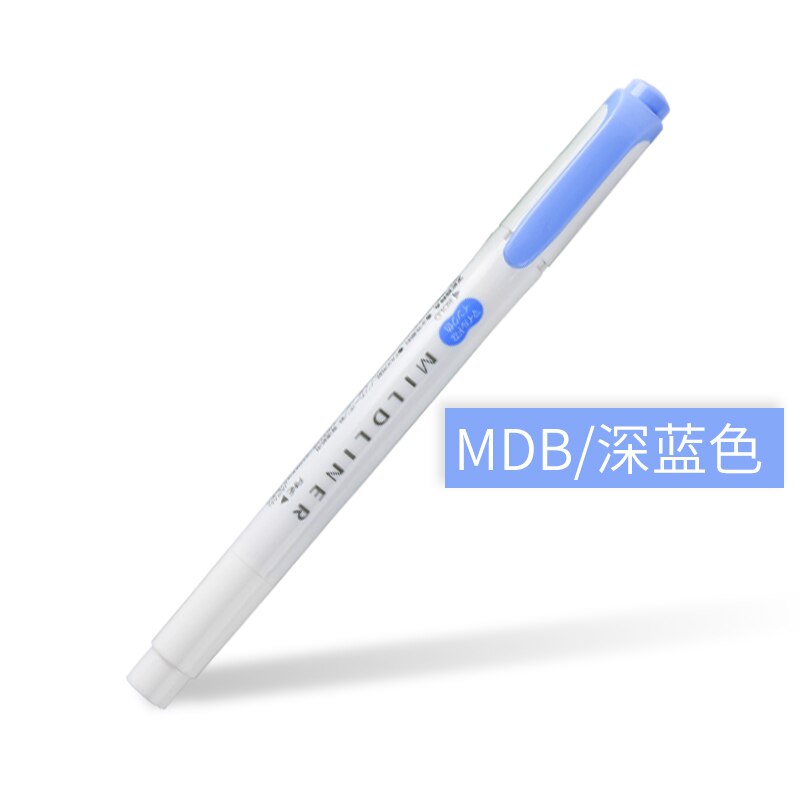 Zebra Mildliner Pastel Highlighters WKT7 Text Marker Japanese Stationery: Deep Blue