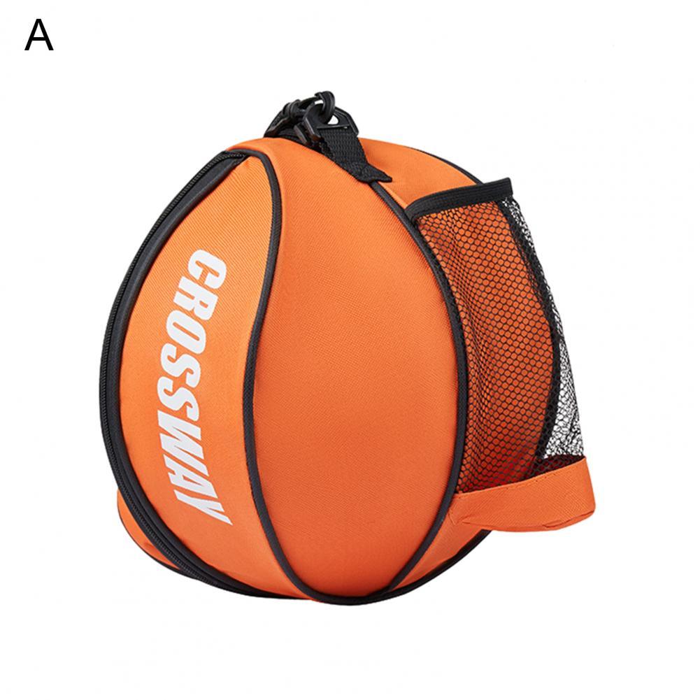 Handige Multi Stijlen Waterdichte Enkele Dubbele Riem Basketbal Draagtas Voor Voetbal Basketbal Tas Basketbal Houder Tas:  Orange A