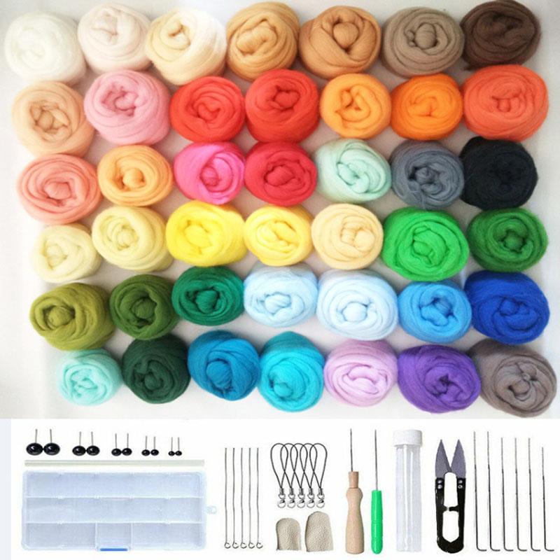 25/36/40 Color Needle Felting Kit Wool Felting Tools Handmade Felt Needle Set Pack Felting Fabric Materials Accessories