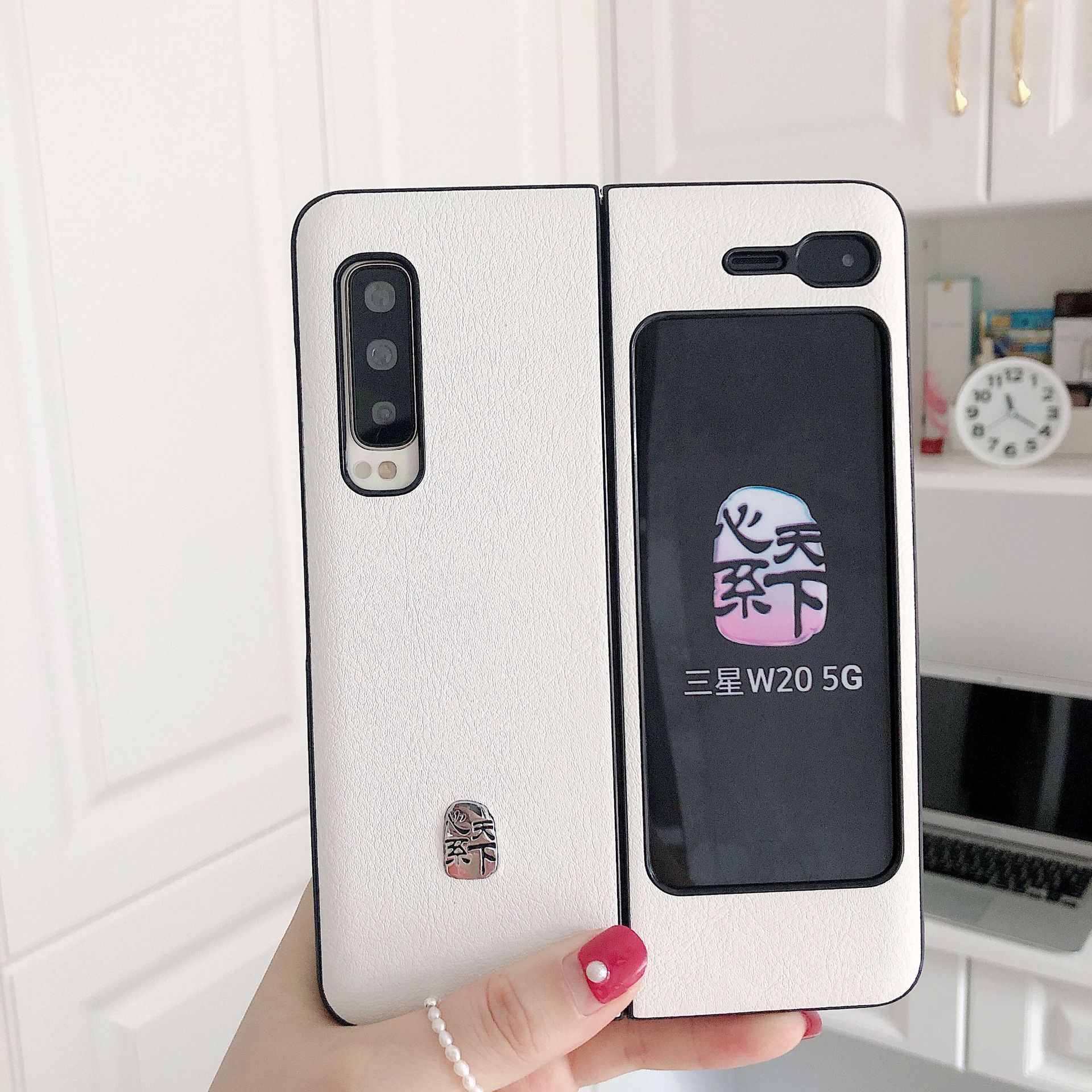 Galaxy Fold PC material Case Flip Case For Galaxy Fold Case Full Protection galaxy case fold case W20/W2020 case: W LOGO