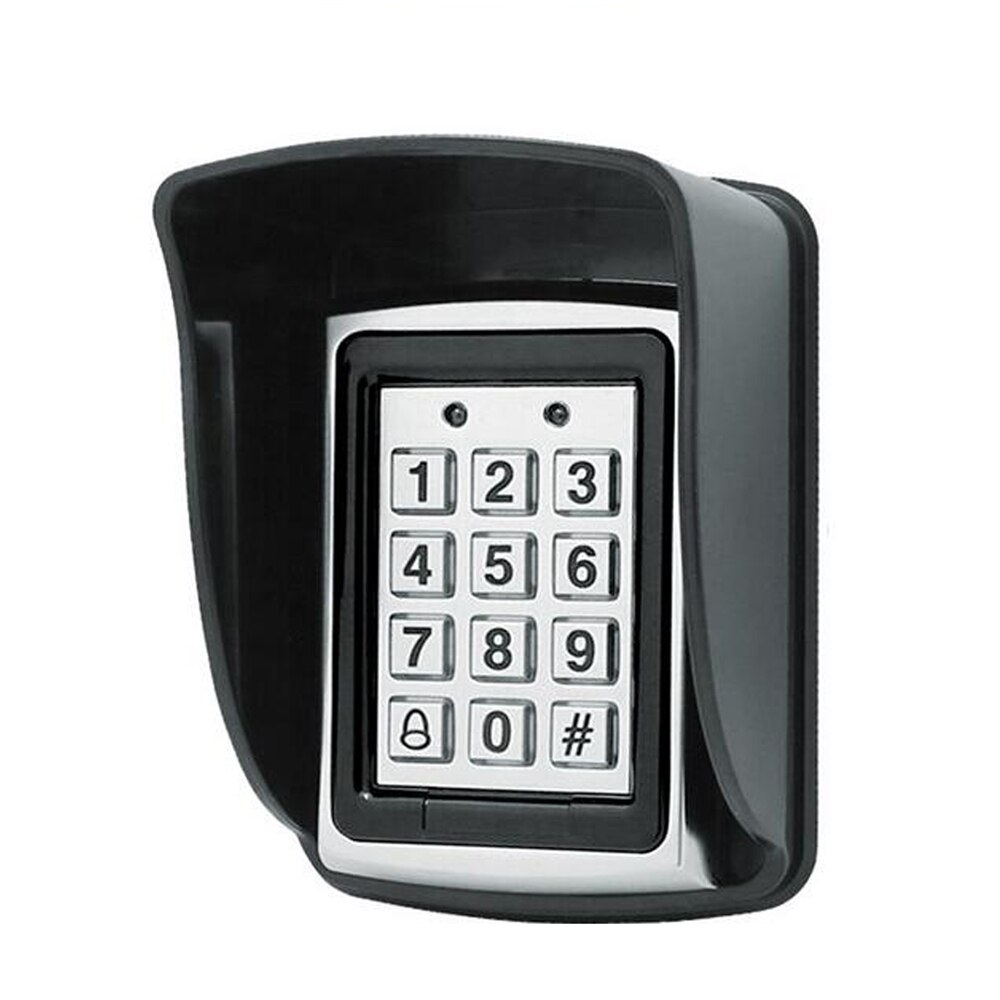Rfid metal adgangskontrol em kortlæser tastatur 1000 brugere dørklokke 125 khz kortlæser tastatur til dør adgangskontrol system