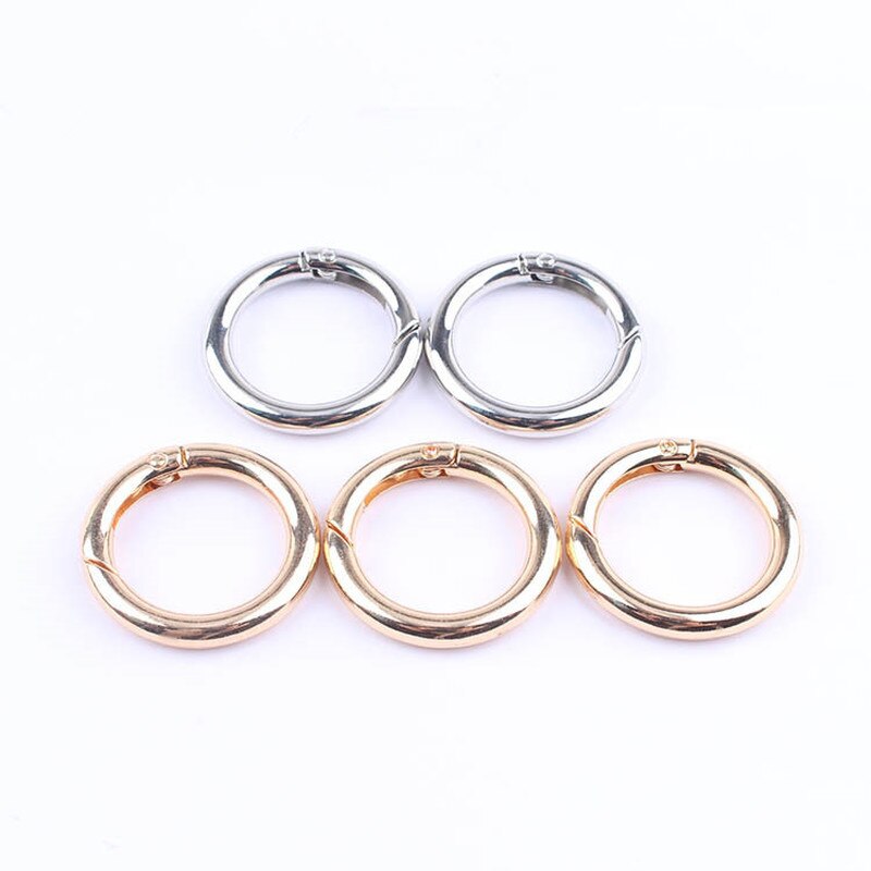 5Pcs Ronde Ring Cirkel Lente Snap Voor Diy Sleutelhanger Haak Zak Gesp Handtas Purse Bag Reparatie Onderdelen Accessoires