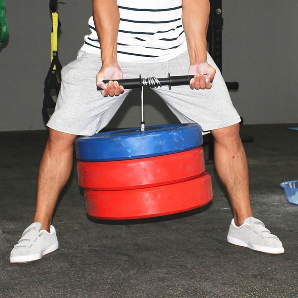 Gym Fitness Forearm Trainer Strengthener Hand Gripper Strength Exerciser Weight Lifting Wrist Roller