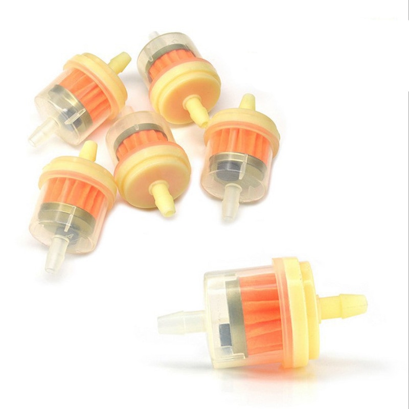 10pcs Universal Inline Gas/Fuel Filter 6MM-7MM 1/4" Lawn Mower Small Engine