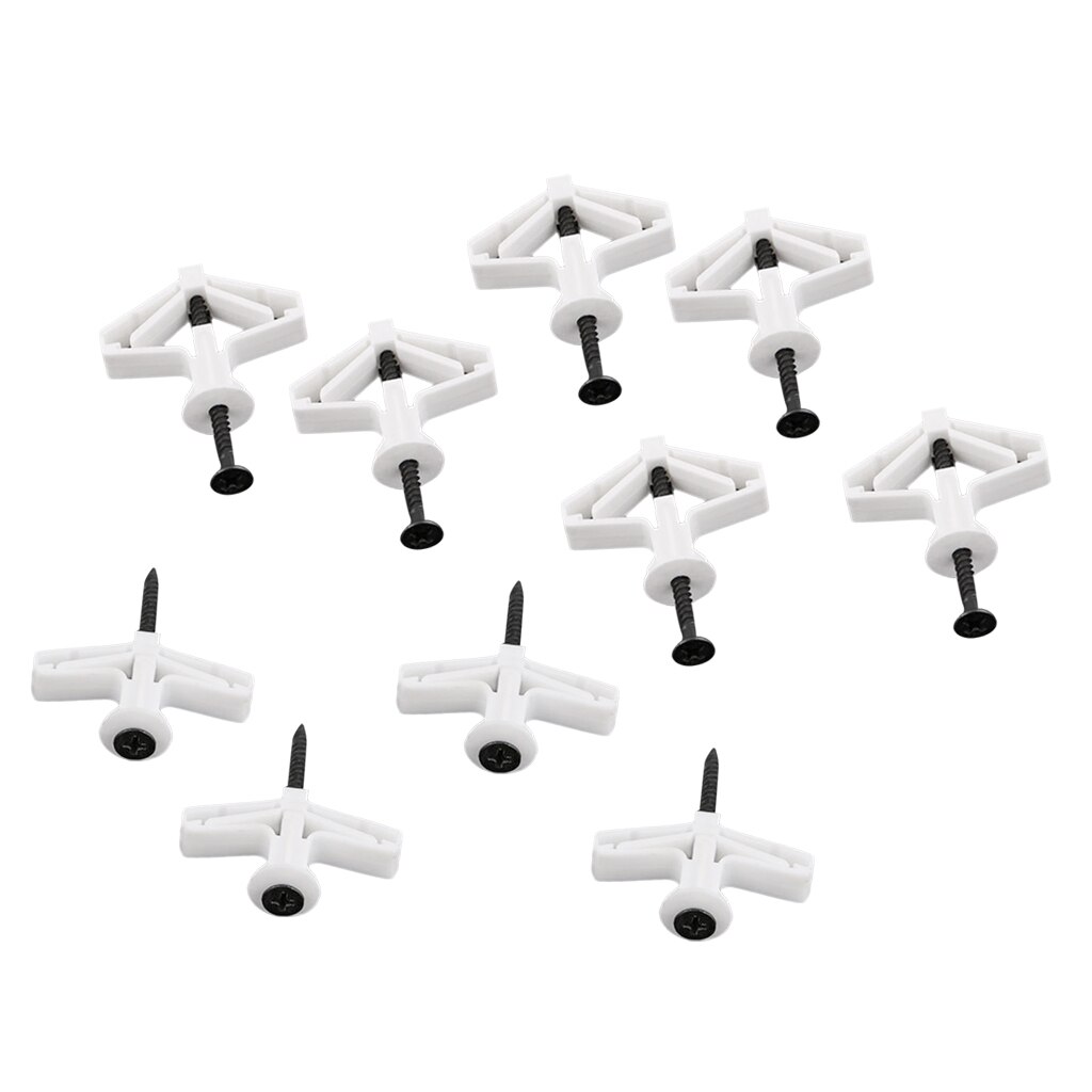 15-Pack Plastic Expansion Bolts – 10mm X 50mm Drywall Anchors, With Carbon Steel Screws For Home, Garden & DIY Shelving
