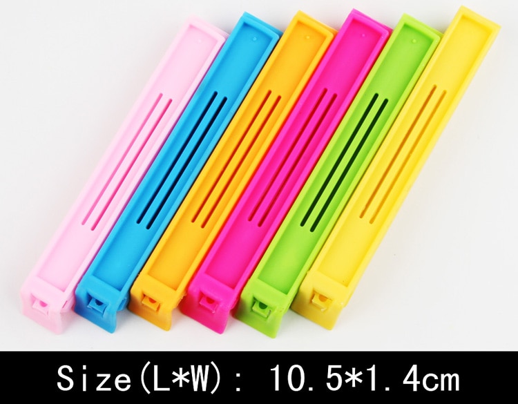 Hjemmemat lukk klips forseglingsposer oppbevaring forseglingsstenger sealer klips 10.5*1.4cm 1376