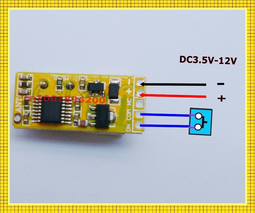 DC3V 3,6 V 3,7 V 5V 6V 7,4 V 9V 12V Mini relé interruptor inalámbrico Control remoto de potencia LED controlador de lámpara transmisor receptor Micro