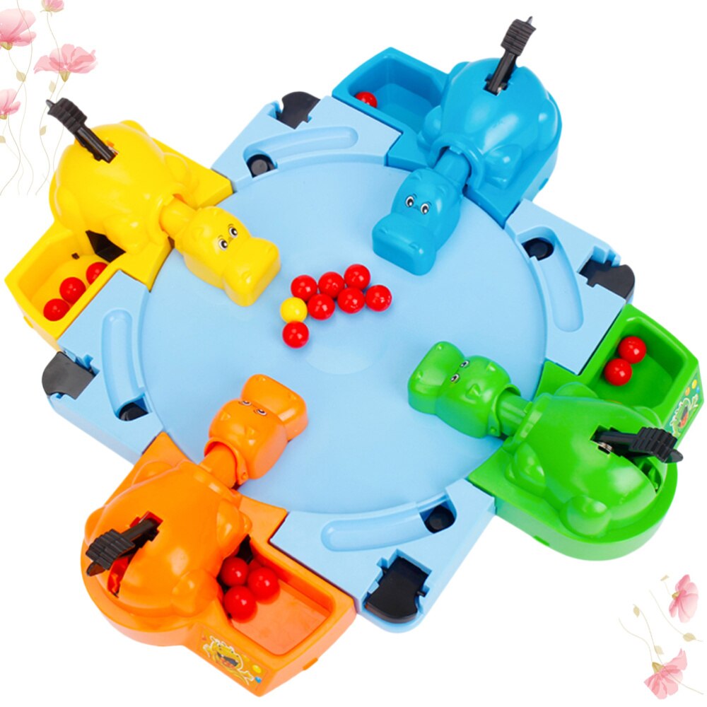 1 Set Kids Toys Interesting Lovely Marble-swallowing Hippo Early Education Tool Interactive for Girls Boys Toddlers