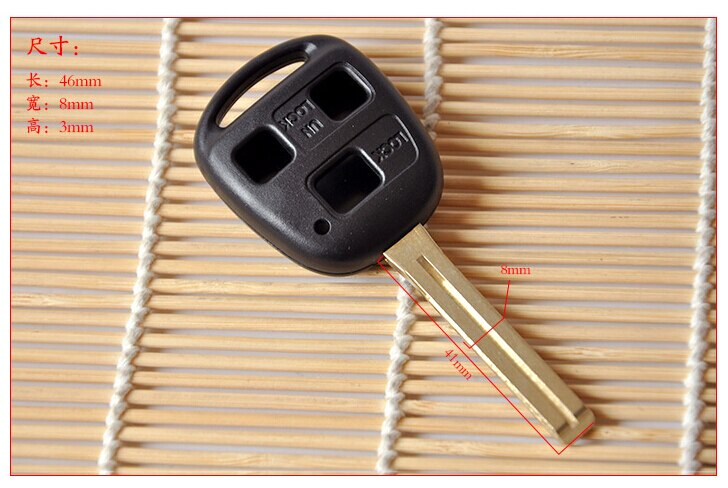 Vervangende Afstandsbediening Key Case Fob 3 Knop Voor Lexus TOY48 Ongesneden Lange Blade (46mm) Fob Klep 5 Stks/partij