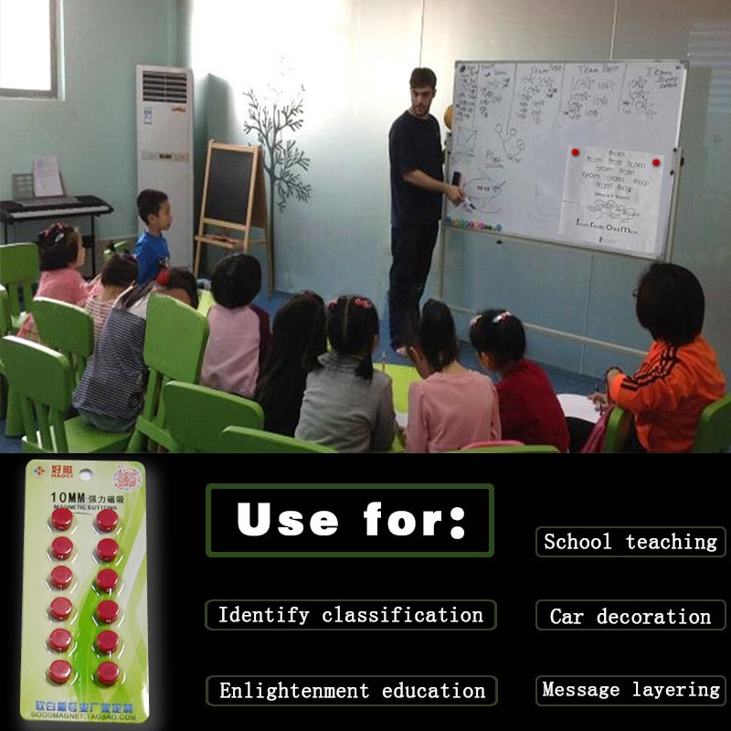 YIBAI 12Pcs/Lot Magnetic Round,Magnet Whiteboard Presentation radius=5mm Use for School Teaching/Mark classification