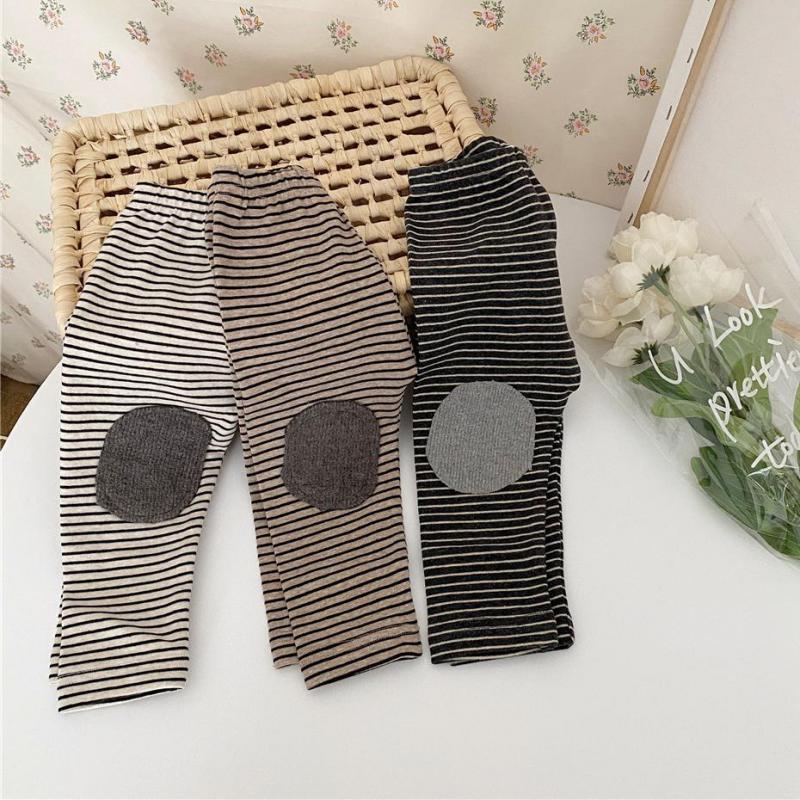 Baby Hosen Gestreiften Baby Gamaschen Herbst Baby Jungen Kleidung Säuglings Mädchen Knie Patch Hosen