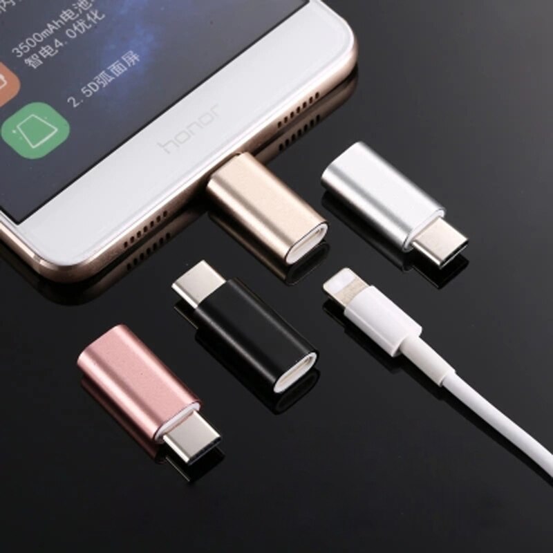 Para iluminación de 8 pines a USB C tipo-c Cable adaptador cargador conector de carga para Samsung S9 S8 Plus Huawei P20 Pro Mate 20 10 Lite