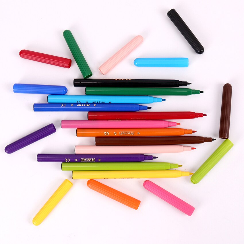 12PCS Fine Tip Aquarel Pennen Kinderen Speciale Inkt Art Schilderen Briefpapier School Student Schilderen Krijt Aquarel Pennen