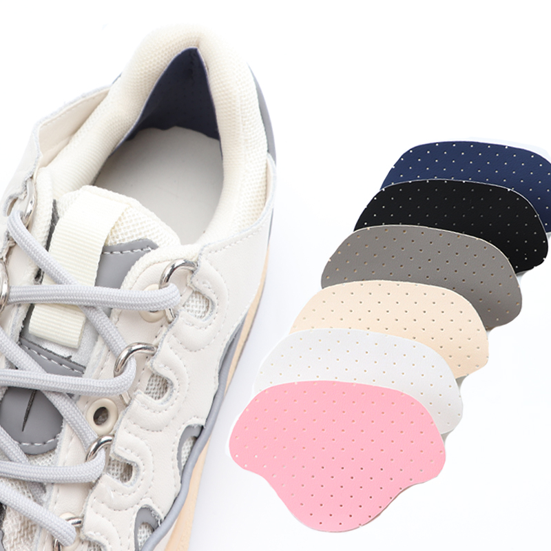 Subvención para reparación de talones zapatos adhesivos con agujeros plantillas para zapatillas parche almohadillas para talón pegatina protectora para talón insertos antidesgaste para el cuidado de los pies 4 Uds