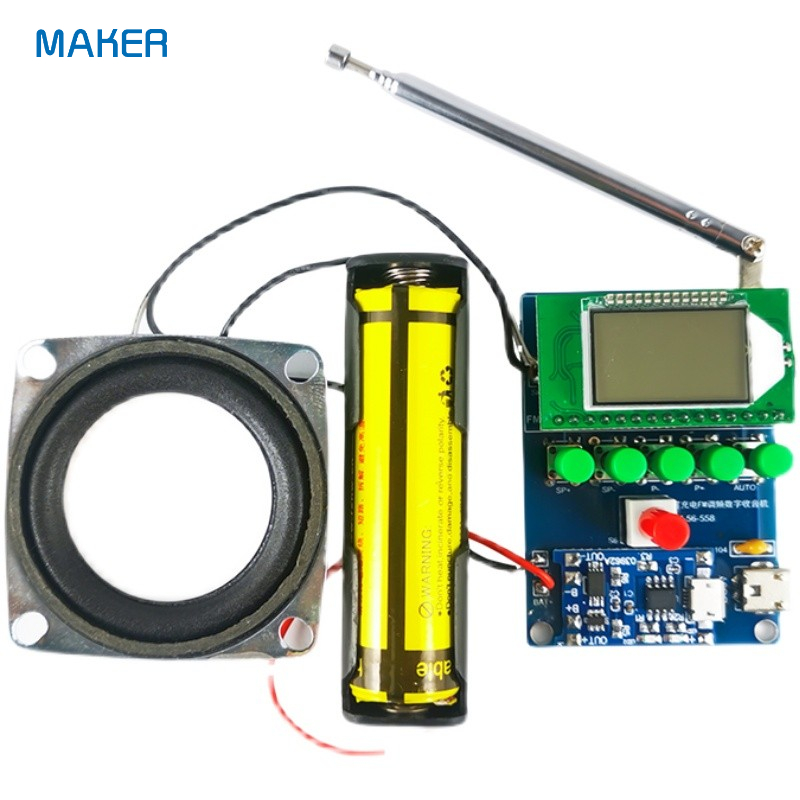 Kit de bricolaje de montaje de Radio Digital FM, placa de circuito electrónico, productos de práctica de soldadura