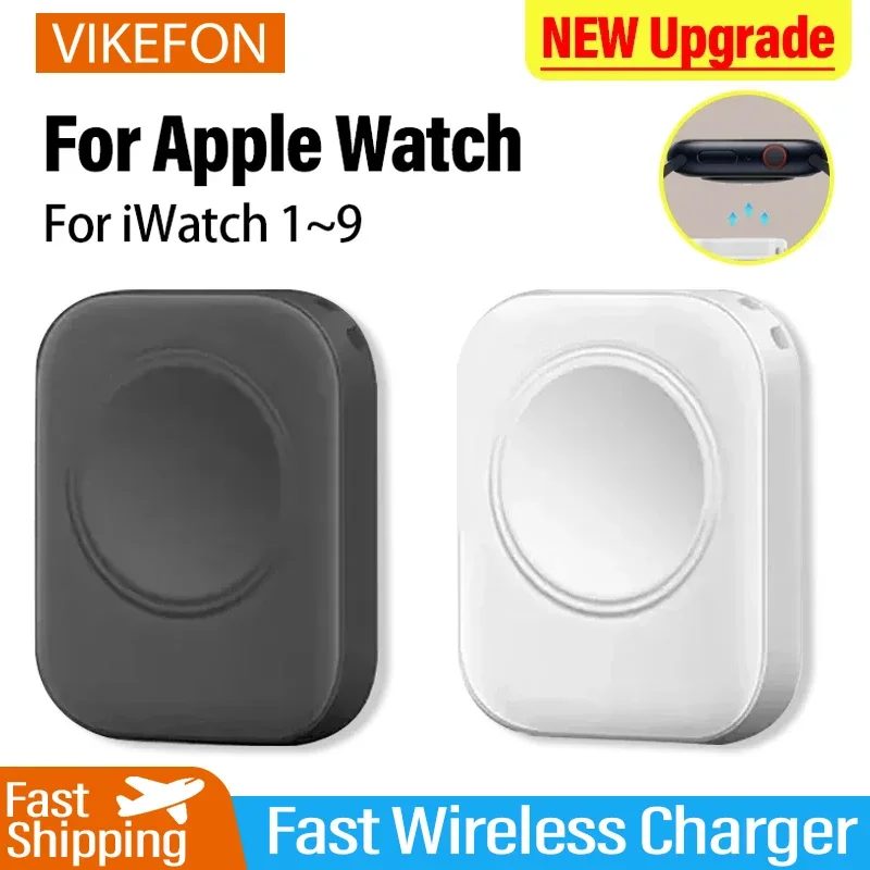 VIKEFON – chargeur sans fil pour montre magnétique rapide, pour Apple Watch série IWatch 9 8 7 6 5, adaptateur de station d'accueil de Type C 8 broches, charge Portable