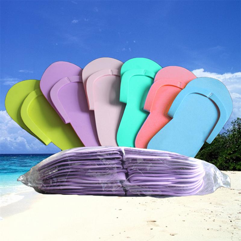 36 Pairs Disposable Foam Pedicure Slippper Foam Slippers for Salon Spa Pedicure (Random Color)