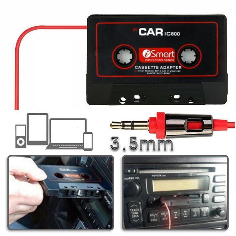 Aux Adapter Car Tape Audio Cassette Mp3 Player Converter 3.5mm Jack Plug For iPod For iPhone MP3 AUX Cable CD Player