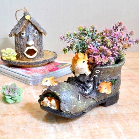 Harts kanin skor växt blomma trädgård dekoration utomhus gård tecknad köttig blomkruka balkong dekoration för krukor
