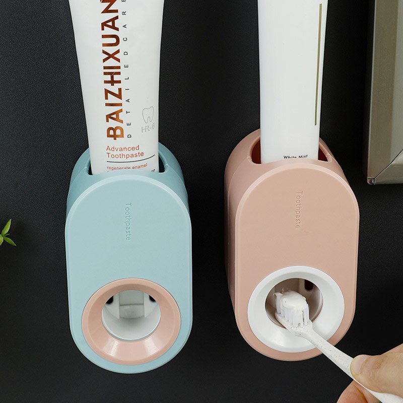 Wall Mount Automatic Toothpaste Dispenser Bathroom Accessories Set Toothpaste Squeezer Dispenser Bathroom Toothbrush Holder Tool