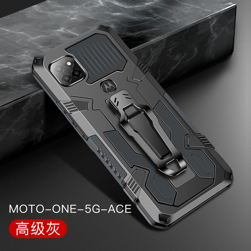 Rüstung Fall Für Moto Eine 5G Ace Fall Stoßfest Gürtel Clip Holster Abdeckung Für Motorola Moto G 5G fundas Moto G5g Eine 5G Ace 6.7&#39;&#39;: for Moto One 5G Ace / GRAY