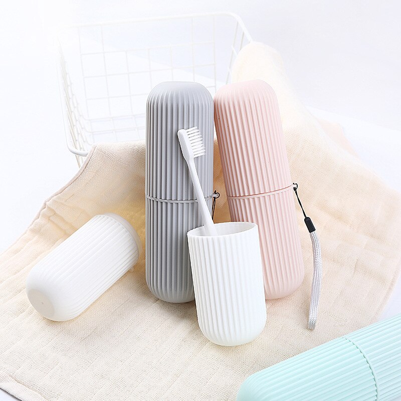 Travel Portable Toothbrush Box Plastic Dust Proof Toothbrush Holder Case Cup Toothpaste Organizer Toothbrushes Protector Holder