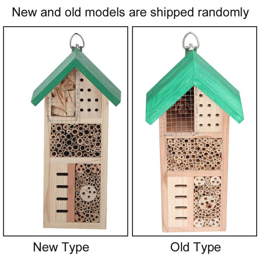Hanging Insect House Multi-purpose Insect House Wooden Tubular Channel for Garden