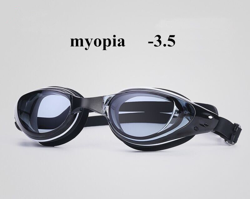 Myopia Swimming Goggles Swim Cap Swimming Glasses Anti-fog Waterproof Swim Goggles Earplug Pool Equipment for Men Women Eyewear: 14