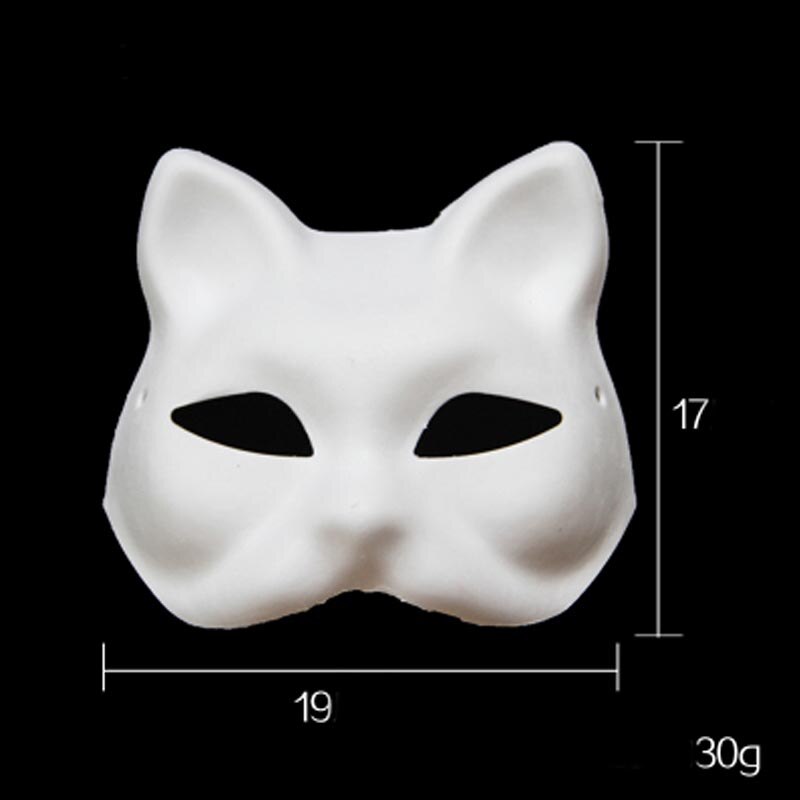 SZ DAMPF Halloween DIY Gesicht Maske Farbe Zeichnung Spielzeug Weiß Peking-oper Für Kinder Kinder weiß embryo hand gemalt papier SZ3106: fox