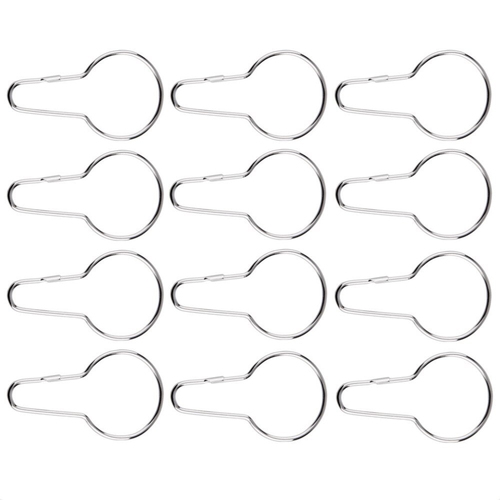 12 Pcs Douche Bad Badkamer Gordijn Ringen Clip Pin... Grandado