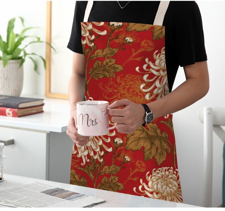 Retro Flower Kitchen Apron Series