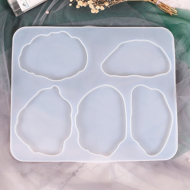 Diy Crystal Epoxy Coaster Mold Grote Tafel Siliconen Mal Collectie Van Multi-Specificatie Base Cup Mat Siliconen Mal