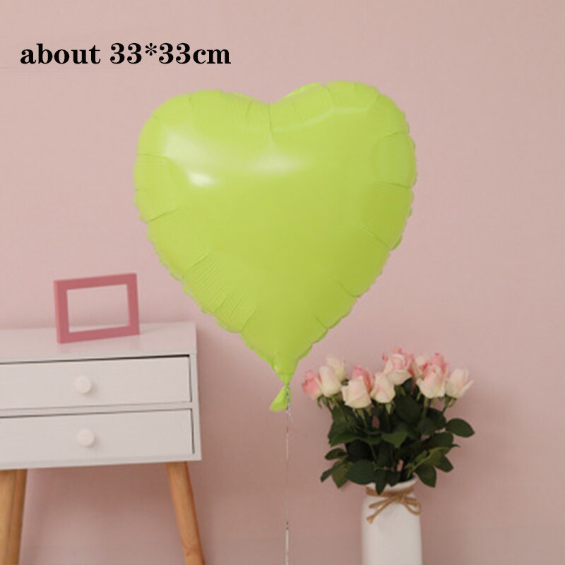 Hjerteformet aluminiumsfilm ballon festforsyning pentagram aluminiumsfilm ballon helium globos dekoration: B-lysegul