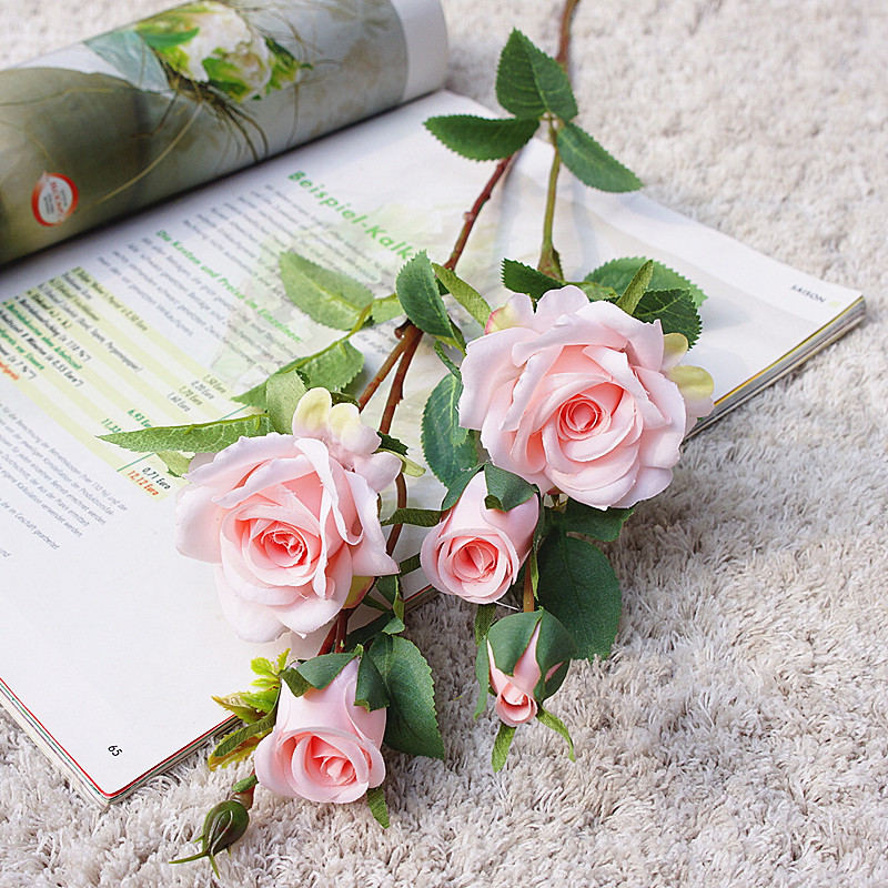 Koreaanse Dromerige Rose Tak Zijde Kunstbloemen Valentijnsdag Bruiloft Flores