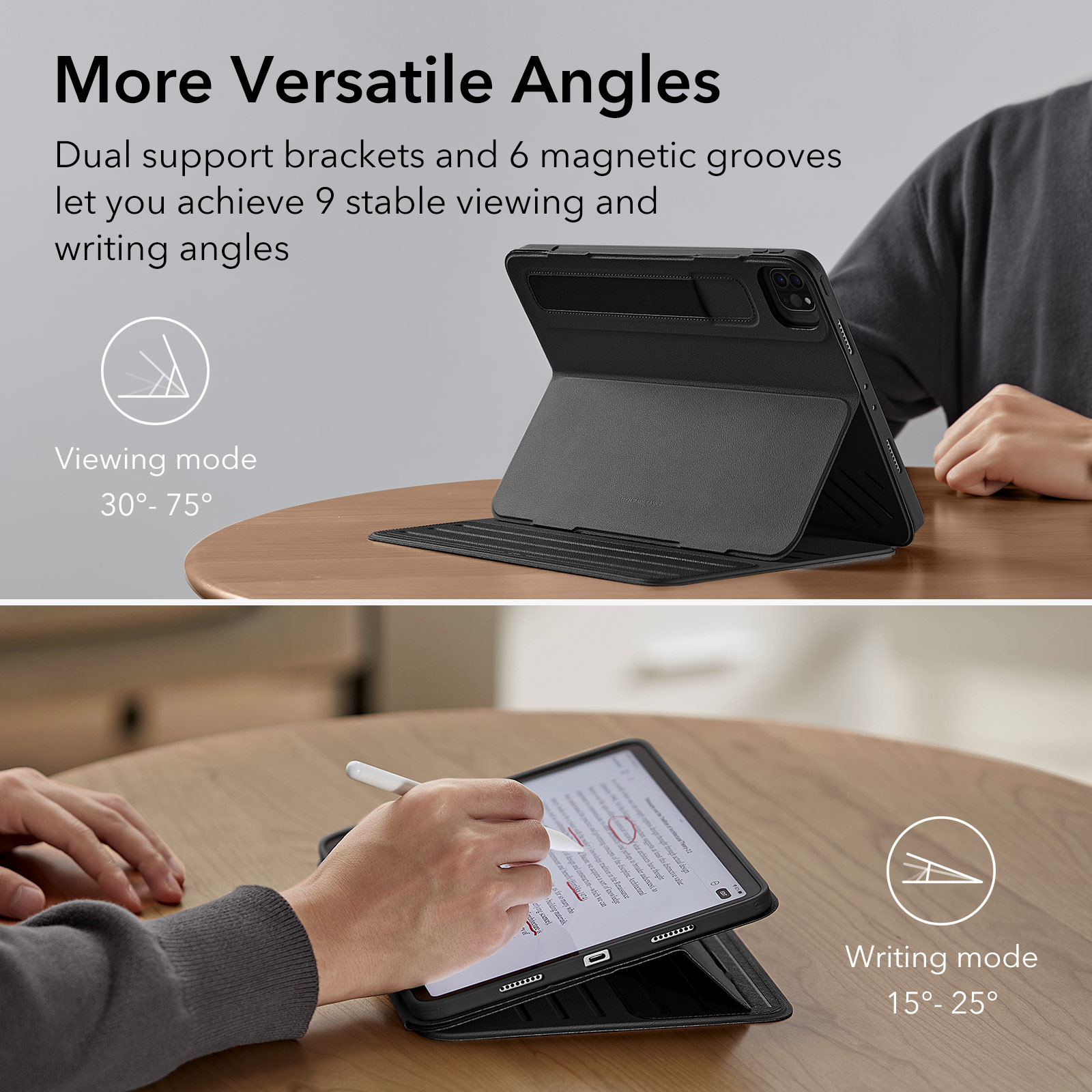 ESR for iPad Pro 11/12.9 Shift Magnetic Case for iPad Air 5/4 Ultra-Stable Stand Case Funda Back Cover for iPad 10th