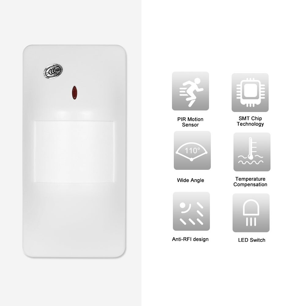 Wired PIR Motion Sensor Wide Angle Passive Infrared Detector For Home Burglar Security Alarm System