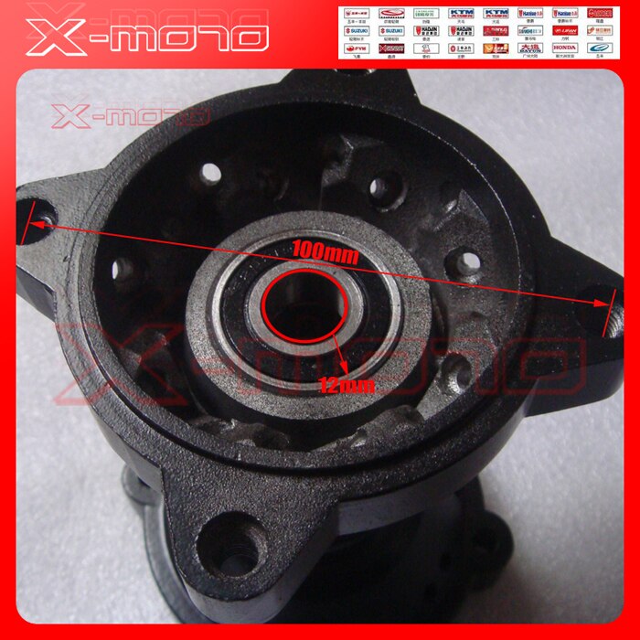 Pit bike Rim of 1.85-12inch Rear Wheel Rim 80/100-12inch Aluminium dirt bike wheel Rims 12mm hole hub