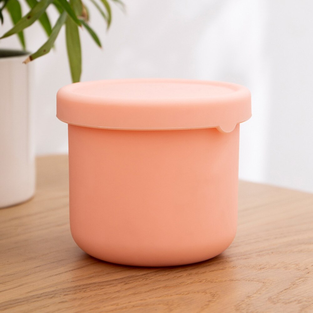 250ml Seal Silicone Portable Bento Box Lunch Box for kid Food Dinnerware Food Storage Container Refrigerator Storage Container: pink