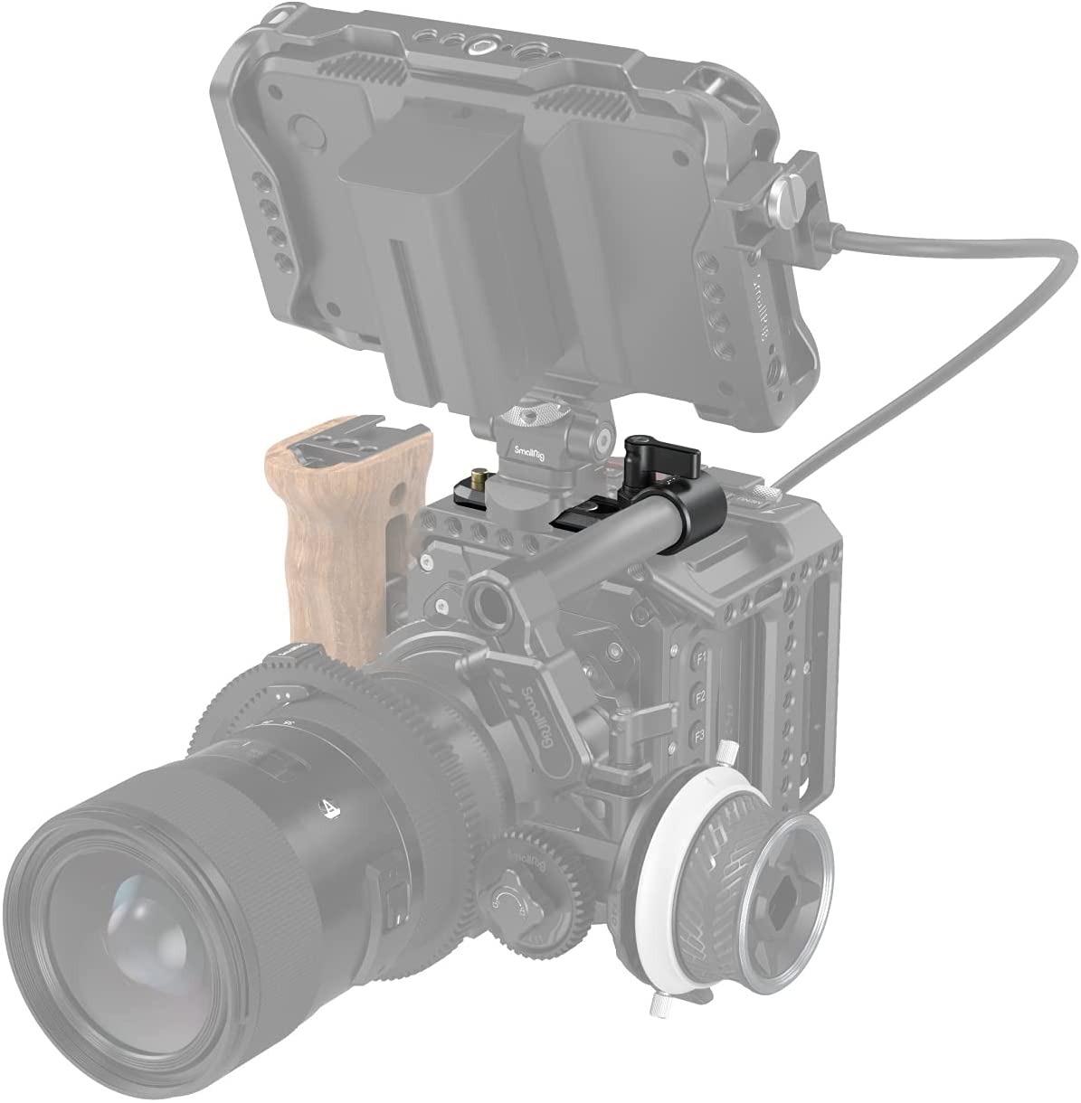 Smallrig stångklämma med nato-skena lätt och bärbar kompatibel med standard 15mm -stång och nato-klämma 3011